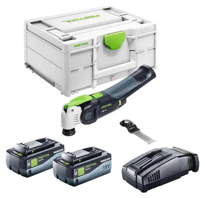 Produktbild von Festool VECTURO OSC 18 E-Basic Akku Oszillierer 18 V Starlock Max Brushless + 2x Akku 8,0 Ah + Schnellladegerät + Systainer