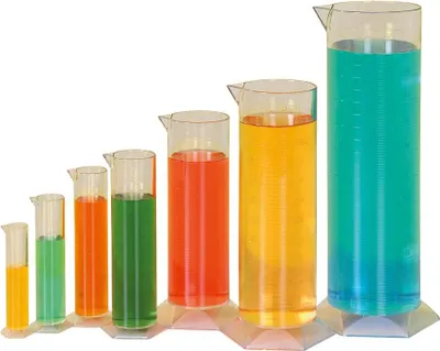 Produktbild von Betzold Messzylinder 7-teiliges Set, 10-1000 ml, mit beidseitiger Skala