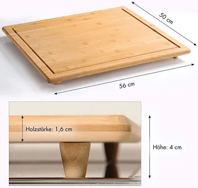 Produktbild von KESPER Herdabdeckplatte -Bambus 56x50x3.1cm Holzfarben 58599 13