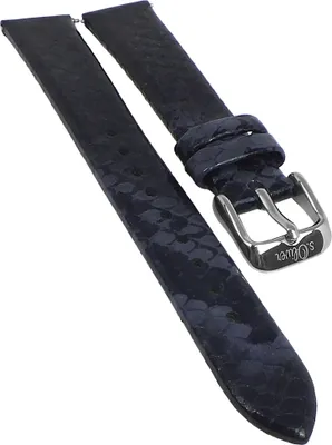 Produktbild von s.Oliver > Uhrenarmband 16mm Leder schwarz > SO-3848-LQ Reptilprägung