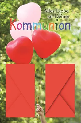 Produktbild von Kommunion - Glückwunschkarte im Format 11,5 x 17 cm mit Umschlag
