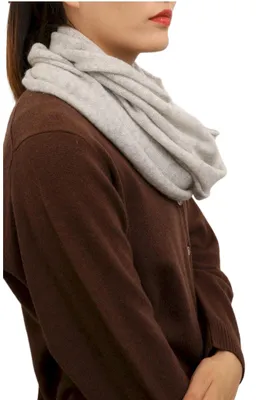 Produktbild von Prettystern XL 100% Kaschmir-Wolle winter Loop-Schal Cashmere Strick-Schal Rund-