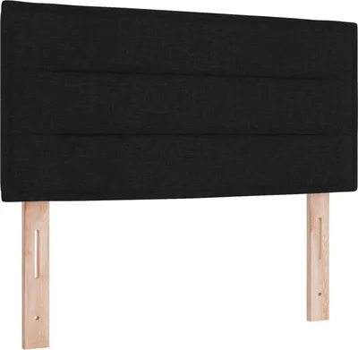 Zdjęcie produktu dla vidaXL Zagłówek z listwami LED Czarny 90 cm Tkanina