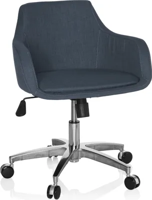 Produktbild von hjh OFFICE Home Office Bürostuhl SOLAO 100 Schreibtischstuhl mit Armlehnen Stoff Drehstuhl