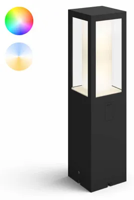 Productafbeelding van Philips Hue White and Color ambiance vloerlamp Impress (lage spanning), Slimme vloerlamp/staande lamp, Bluetooth/Zigbee, Zwart, LED, Aluminium, Glas, Niet vervangbare lampen