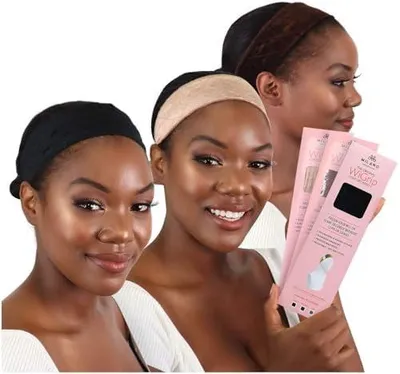 Produktbild von Milano Original WiGrip, verstellbares Haftband für Lace-Front-Perücken, komfortables, rutschfestes und sicheres Perückenband für Frauen mit dünnem oder keinem Haar, mehrfarbig, 3er-Pack