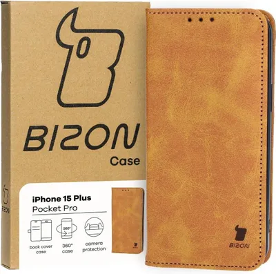 Produktbild von Bizon Case Pocket Pro Apple iPhone 15 Plus braun
