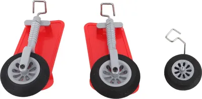 Produktbild von RC -Flugzeug vordere Fahrgefangene Plastikmetallersatzräder für Wltoys XK A300.0016.002 Flugzeuggleiter Ersatzteile rot