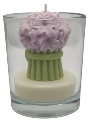 Zdjęcie produktu dla Scent Loop Świeca sojowa w szkle Bukiet Bez Lilak zapachowa Paris 170g