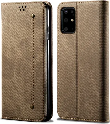 Image de Galaxy S20 Plus Case, étui portefeuille en cuir avec fermeture magnétique et fonction stand pour Samsung Galaxy S20 Plus Samsung Galaxy S20 Plus Khaki