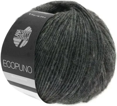 Produktbild von Lana Grossa ECOPUNO 50 g Superweiches Netzgarn aus Baumwolle Farbe 015 - Dunkelgrau