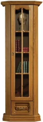 Produktbild von Landhaus Hochschrank Vitrine Schrank Holz Glas Schrank Vitrinen Schränke Braun