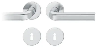 Produktbild von 12 1242 FSB Türdrücker-Rosettengarnitur Edelstahl matt  (Lochung: BB) Lochung: BB