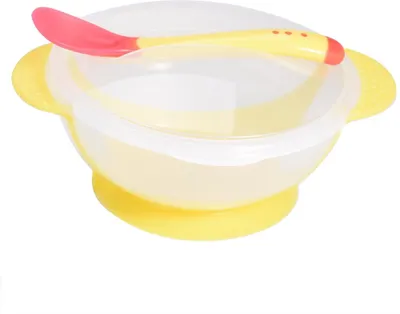 Zdjęcie produktu dla Dziecięce antypoślizgowe miseczki do karmienia Miseczki do karmienia z osłonką na łyżeczkę