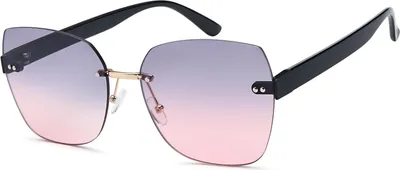 Produktbild von styleBREAKER Damen Sonnenbrille Rahmenlos mit getönten Rechteckigen Polycarbonat Gläsern, Kunststoff Bügeln 09020145