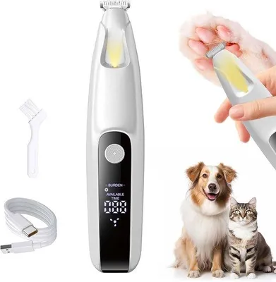 Obrázok produktu pre LED elektrický strihač, vodotesný dobíjateľný strihač, USB holiaci strojček na strihanie a úpravu srsti psov a mačiek.