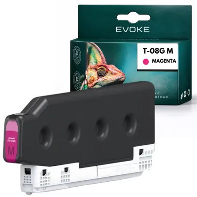 Image de Cartouche compatible Evoke pour imprimante Epson T08G3 C13T08G300, magenta, 400 ml, compatible avec les modèles Epson AM-C5000 et AM-C6000