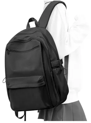 Immagine prodotto di Zaino nero da uomo e da donna, con scomparto per laptop da 14 pollici, impermeabile, con numerosi scomparti