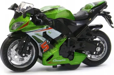 Produktbild von Spielzeug Motorrad mit Rückzugantrieb - Metallmodell 11cm - Robustes Fahrzeug für Kinder