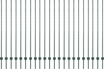 Immagine prodotto di vidaXL Palo di recinzione 22 pezzi verde 200 cm acciaio