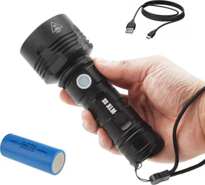 Image de Lampe De Poche Militaire Puissante Cree Zoom Portée 2Km Xhp90