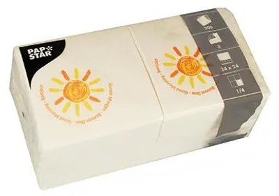 Produktbild von Servietten, 3-lagig 1/4-Falz 24 cm x 24 cm "Good Morning"