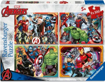 Obrázok produktu pre RAVENSBURGER Puzzle Mighty Avengers 4x100 dielikov