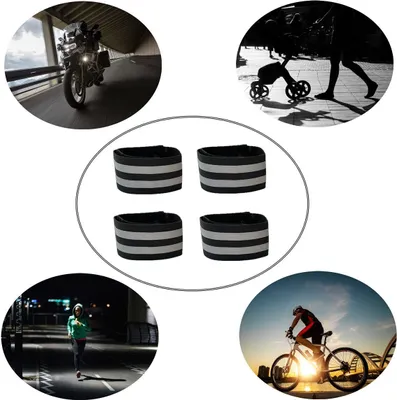 Produktbild von 4 Stk Reflektorbänder Schwarz Reflektierende Armband Outdoor Sport Sicherheits