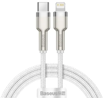 Produktbild von USB-C-Kabel zu Lightning Baseus Cafule  White  Power Delivery  20W  1m (weiß)