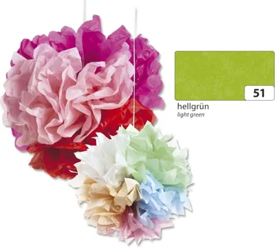 Produktbild von Blumenseide - 50 x 70 cm 5 Bogen hellgrün.