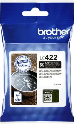 Produktbild von Brother - Tintenpatrone LC-422BK schwarz | 5 Stück