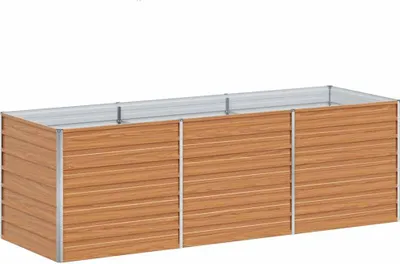 Obrázok produktu pre vidaXL Zvýšená posteľ svetlohnedá 240 x 80 x 77 cm Pozinkovaná oceľ