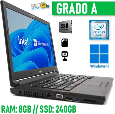 Produktbild von Notebook Fujitsu E544, Intel Core i3, Windows 11 Pro, 8 GB RAM, 240 GB Festplatte, Business-Notebook