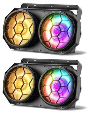 Obrázek produktu pro LED reflektor COB-PAR - DMX512 - 2 kusy - 260 W - RGB - Dvoubarevný - Konektor EU
