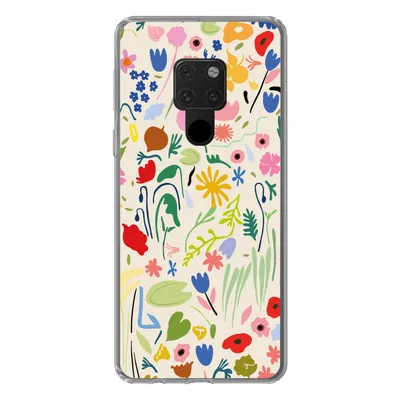 Produktbild von MuchoWow® Handyhülle Schutzhülle Hülle für Huawei P40 Lite Blumen - Muster - Pflanzen Silikon Softcase Handy Hülle - Handy