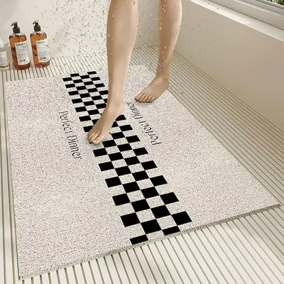 Produktbild von Duschmatte rutschfest 50x80 cm PVC mit Ablaufloch für Nassbereiche