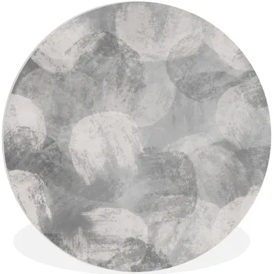 Produktbild von MuchoWow® Rundes Wandbild - Runde Bilder Abstrakt - Farbe - Grau - Malerei Ø 60 cm Kreis Wanddekoration Kunststoff - Wandkreis - Wandschmuck - Wand Kreis - Das Schlafzimmer - Die Bilder - Wandmalerei - Kunst für das Haus - das Plastik