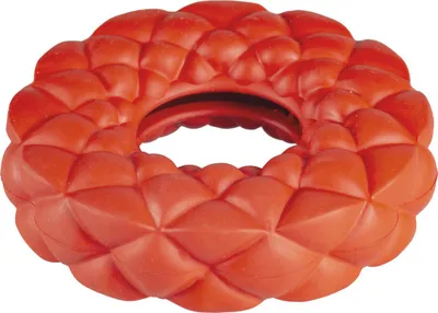 Produktbild von Duvo+ Hundespielzeug Leckerli-Spender Ring Gummi orange