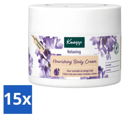 Obrázok produktu pre 15 kusov telového krému Kneipp Relaxing Lavender - 200 ml - výhodný balík