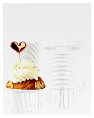 Produktbild von Muffinförmchen Cupcake Formen 150 Stück Backförmchen für Halloween, Hochzeit, Geburtstag und Party (Weiß)