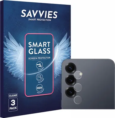 Produktbild von 3x Savvies Schutzglas Folie für Samsung Galaxy S25 Plus (NUR Kameraschutz) 9H Panzer Schutzfolie Glas Displayschutz klar transparent