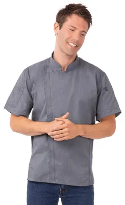 Chef-Kochjacke Herren Slim Fit Inkt Blau XXL