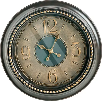 Produktbild von BELIANI Wanduhr Gold / Schwarz Kunststoff 55 cm Rund Arabische Ziffern Klassisch für Wohnzimmer Küche Schlafzimmer Wanddekoration