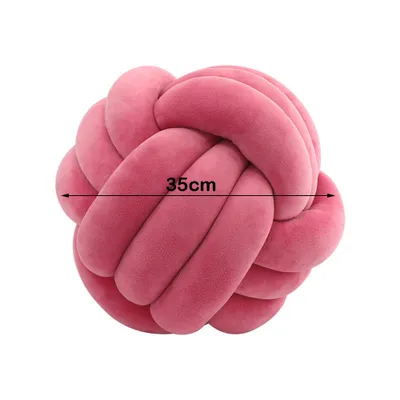 Produktbild von CANDeal 35cm Knotenkissen, Geknotetes Kissen für Sofa, Bett, Nachbildungat, Zierkissen Knoten, Knoten-Ball-Kissen, Baby Bett Zimmer Nachbildung Spielzeug handgemachtes, Kreativität Mode Geschenk