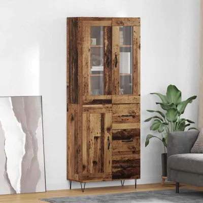 Obrázek produktu pro vidaXL Vysoká skříňka z recyklovaného dřeva 69,5 x 34 x 90 cm Dřevotřísková deska