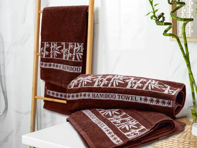 Obrázok produktu pre Bambusová osuška BAMBOO 70x140 cm hnedá, 70% bambus | 30% bavlna