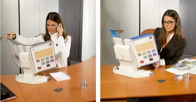 Image de tarifold tdisplay Support de table "Design", gris clair/bleu