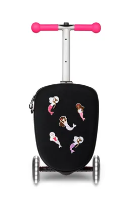 Produktbild von Micro Kinderroller Koffer LED Patch & Play Pink - Scooter und Gepäck in einem