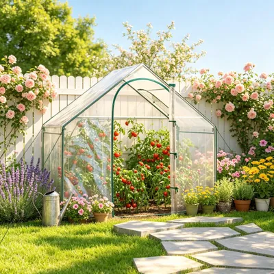 Produktbild von Kompaktes Folienhaus,Praktisches Gewächshaus,Gartengewächshaus