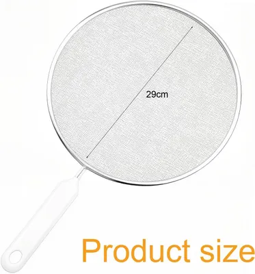 Obrázek produktu pro Ochrana proti stříkání oleje na pánev 29 cm, nerezová ochrana proti stříkání oleje, jemně síťovaná ochrana proti stříkání oleje pro pánve a hrnce